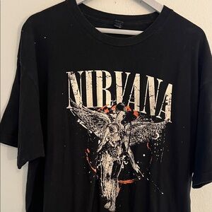 NIRVANA Black Angel Graphic Tee